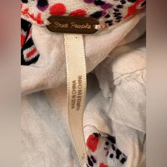 Sold Free People Urban Outfitters Boho Teagan Border Print dress size 12 - Picture 11 of 13